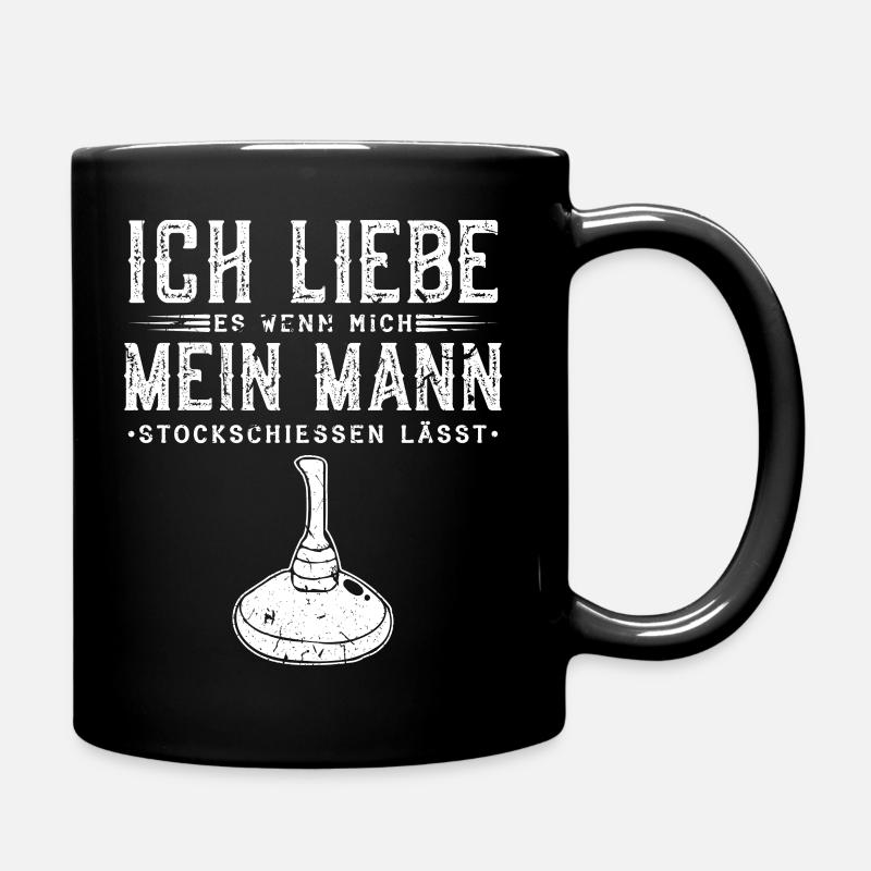 Ich Liebe Mein Mann Stockschießen Eisstock - Tasse einfarbig - Schwarz