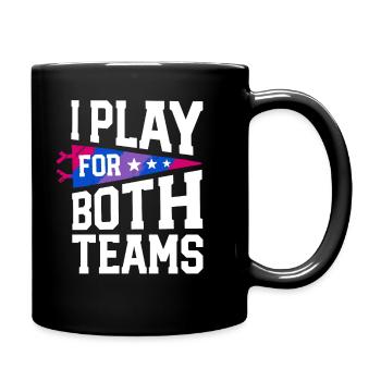 Jouer pour les deux équipes Bi Pride Flag Bisexuel - Mug uni - noir - Droite