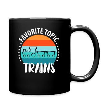Train Railway Railway Trains Train drivers - Full Colour Mug - black - Right