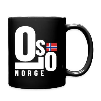 Oslo Norwegen - Tasse einfarbig - Schwarz - Rechts