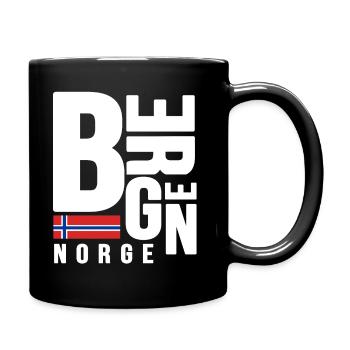 Bergen - Tasse einfarbig - Schwarz - Rechts