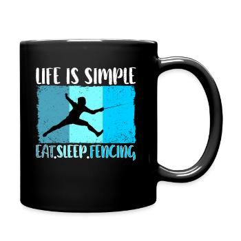 Fencing Fencer Fencer Degen Fencing - Full Colour Mug - black - Right