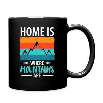 Mountains Mountains Hiking Mountaineers Climbing - Full Colour Mug - black - Right