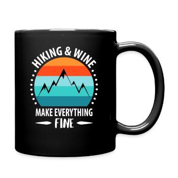 Mountains Mountains Hiking Mountaineers Climbing - Full Colour Mug - black - Right
