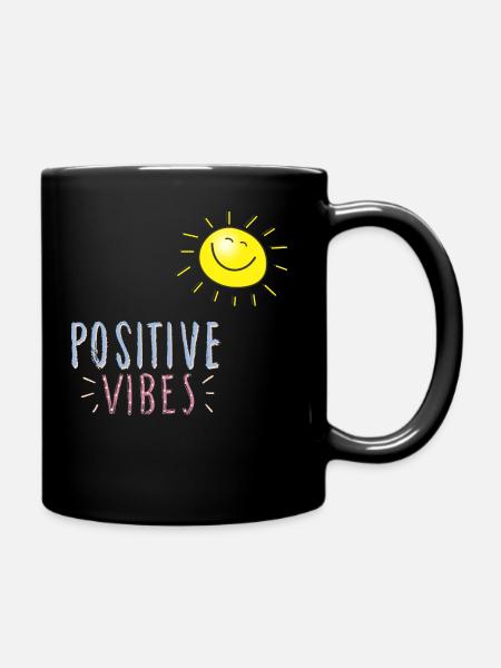 POSITIV VIBES - Tasse einfarbig - Schwarz