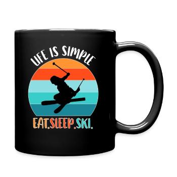 Ski ski Skieurs Vacances au ski - Mug uni - noir - Droite