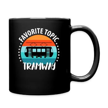 Straßenbahnfahrer Straßenbahn Stadtbahn Tram - Tasse einfarbig - Schwarz - Rechts