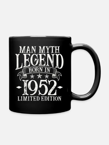 Born 1952 Man Myth Legend 70th birthday - Full Colour Mug - black