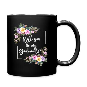 Est-ce que mes parrains et marraines veulent être les parrains et marraines pour elle ? - Mug uni - noir - Droite