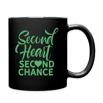 Second Heart Second Chance Surgery Heart Transplant - Full Colour Mug - black - Right