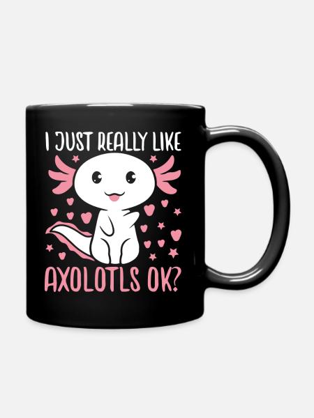 Axolotl - Full Colour Mug - black