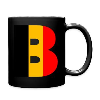 B tricolor tricolour Belgium - Full Colour Mug - black - Right