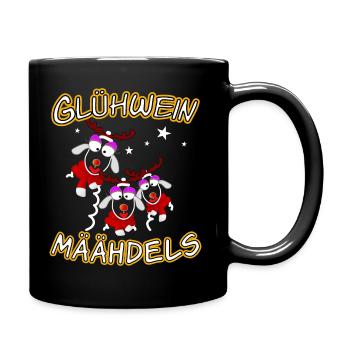 Glühwein Mädels - Tasse einfarbig - Schwarz - Rechts