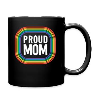 Stolze Mutter mit Pride Mutter Gay Pride Zeug LGBT - Tasse einfarbig - Schwarz - Rechts