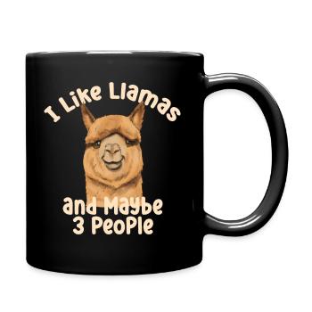 Lama - Full Colour Mug - black - Right