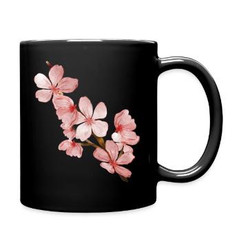 Cherry blossom - Full Colour Mug - black - Right