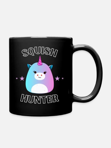 Squish Hunter Einhorn T-Shirt für Mädchen/ Frauen - Tasse einfarbig - Schwarz