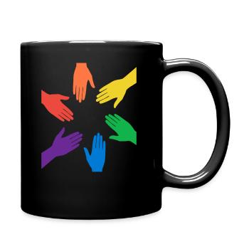 Rainbow - Full Colour Mug - black - Right