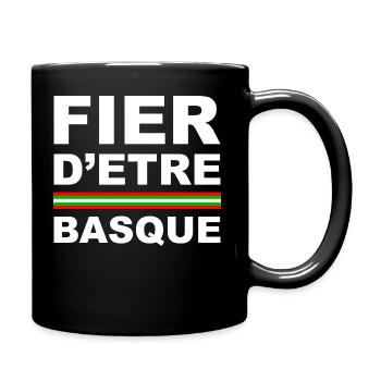 Fier d'être BASQUE - - Mug uni - noir - Droite
