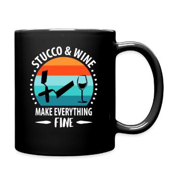 Stuckateur Gipser Stukkateur Verputzer Geschenk - Tasse einfarbig - Schwarz - Rechts