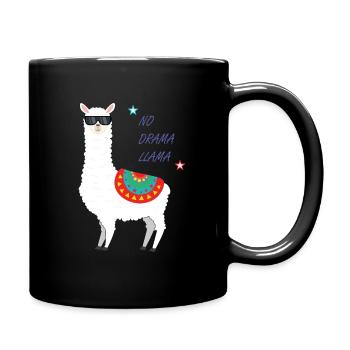 Lama - Tasse einfarbig - Schwarz - Rechts