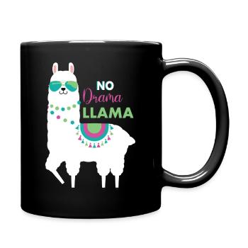 Lama - Tasse einfarbig - Schwarz - Rechts