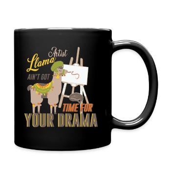 Lama - Tasse einfarbig - Schwarz - Rechts