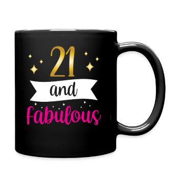 21 Et fabuleuse fête d’anniversaire - Mug uni - noir - Droite