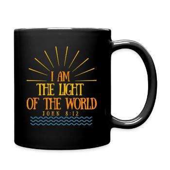 Ich bin das Licht der Welt - Christian Clothing - Tasse einfarbig - Schwarz - Rechts