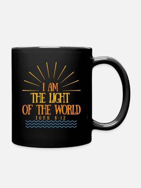 Je suis la lumière du monde - Vêtements chrétiens - Mug uni - noir