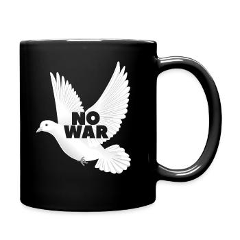 No War Friedenstaube - Tasse einfarbig - Schwarz - Rechts