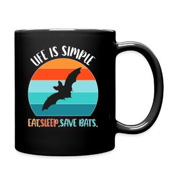 Bat Bats - Full Colour Mug - black - Right
