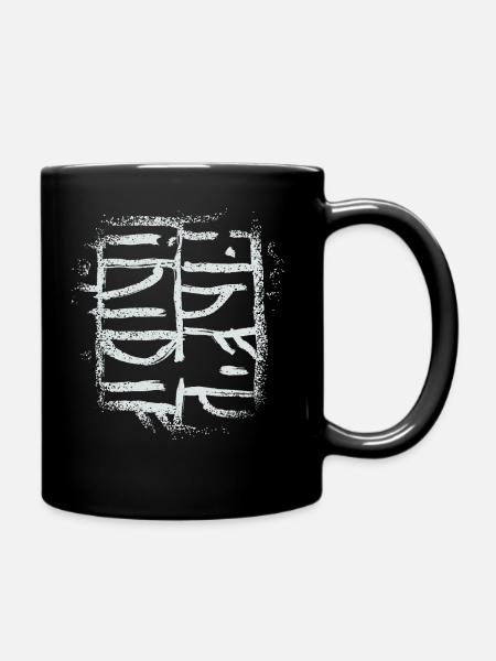Runes - Viking Art - Full Colour Mug - black