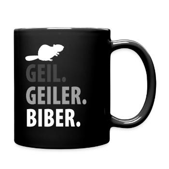 Biber - Tasse einfarbig - Schwarz - Rechts