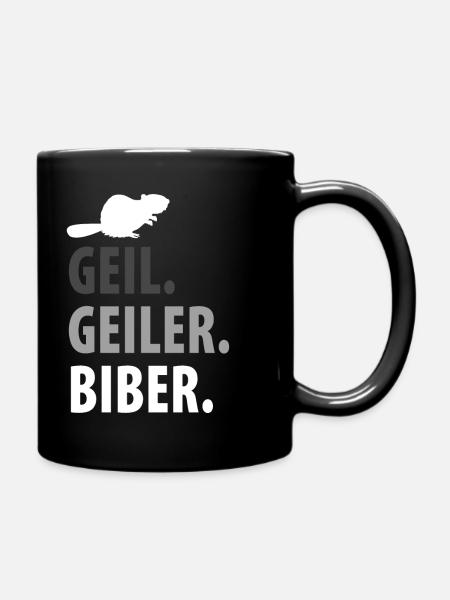 Biber - Tasse einfarbig - Schwarz
