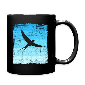 Vögel Vogel Schwalbe - Tasse einfarbig - Schwarz - Rechts