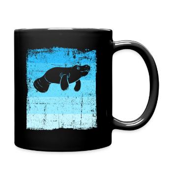 Seekühe Lustige Seekuh - Tasse einfarbig - Schwarz - Rechts