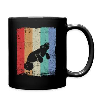 Seekühe Lustige Seekuh - Tasse einfarbig - Schwarz - Rechts