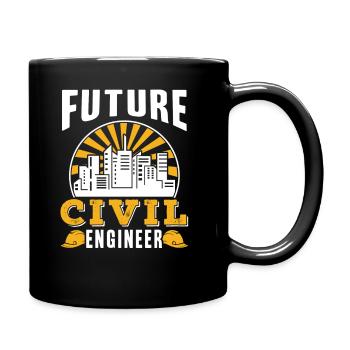 Future Civil Engineer Profession Civil Engineering - Full Colour Mug - black - Right