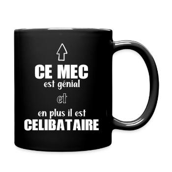 Célib - Mec - Génial - Relation - Cadeau - Seul - Mug uni - noir - Droite