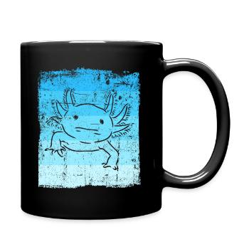 Axolotl lovers amphibians - Full Colour Mug - black - Right