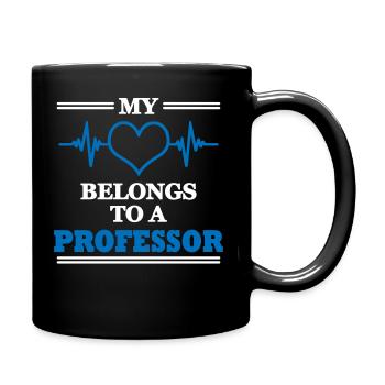 My heart belongs to a professor - Full Colour Mug - black - Right