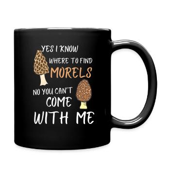 Chasseur de champignons Chasse aux morilles de champignons - Mug uni - noir - Droite