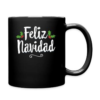 Vintage Feliz Navidad Retro Mexican Christmas - Full Colour Mug - black - Right