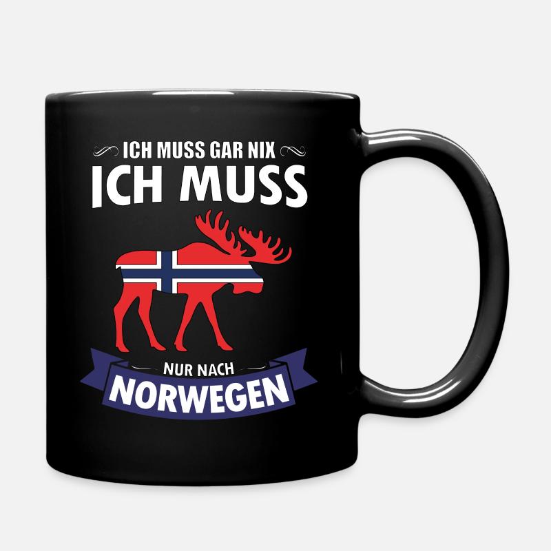 Ich muss gar nix - Norwegen - Tasse einfarbig - Schwarz