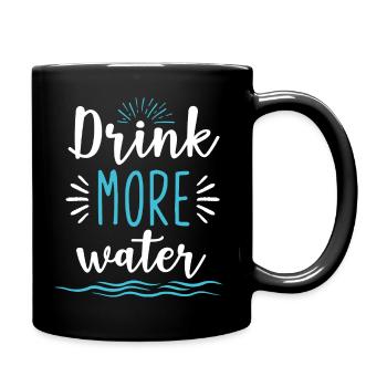 Buvez plus d’EAU - Mug uni - noir - Droite