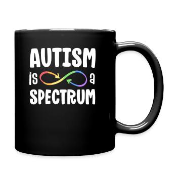 Autismus ist ein Spektrum autistische Akzeptanz unendlich - Tasse einfarbig - Schwarz - Rechts