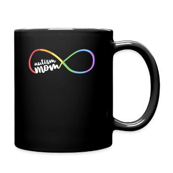Sensibilisation à l’autisme familial Maman Rainbow Infinity - Mug uni - noir - Droite