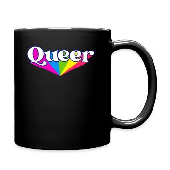 Retro Queer Pride LGBTQ Gay LGBT Ally Rainbow - Mug uni - noir - Droite