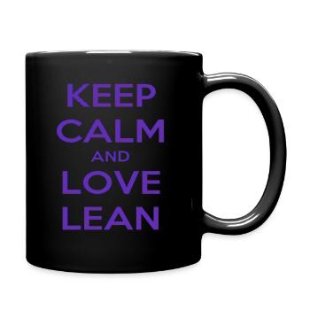 Keep Calm And Love Lean - Tasse einfarbig - Schwarz - Rechts